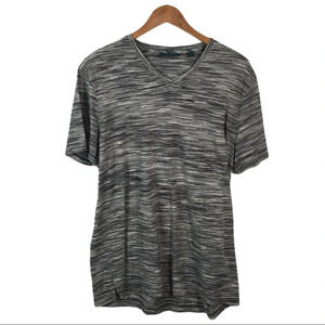 TS638 Mens Perry Ellis Designer Marled V Neck T Shirt L